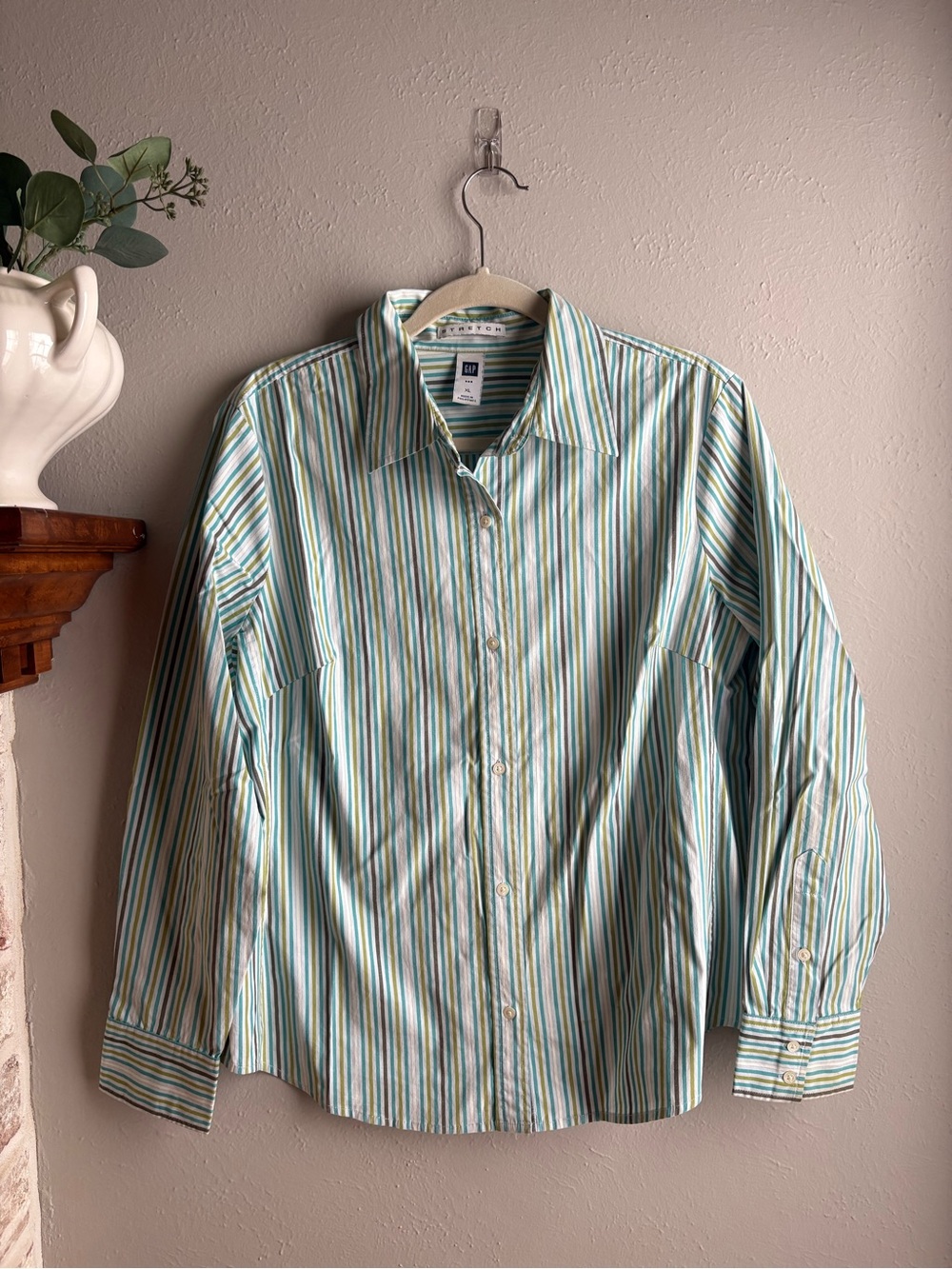 GAP Y2K Striped Button-Up Shirt